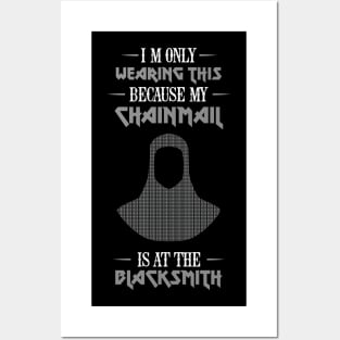 Chainmail Blacksmith Funny Medieval Gear Armor Posters and Art